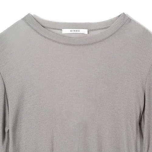 【チノ/CINOH】のTENCEL CASHMERE RIB T-SHIRT 人気、トレンドファッション・服の通販 founy(ファニー) ファッション Fashion レディースファッション Fashion for Women トップス・カットソー Cut & Sew Tops シャツ・ブラウス・オフィスカジュアル Elegant Blouses & Button-Ups ロングTシャツ・Tシャツ Longline T-Shirts & Tees インナー Innerwear シルク Silk, 100% Silk シンプル Simple, Minimal ダブル Double, Double-Breasted テレコ Ribbed, Rib Stitch 洗える Machine Washable other-3|ID: prp329100004257517 ipo3291000000035910763