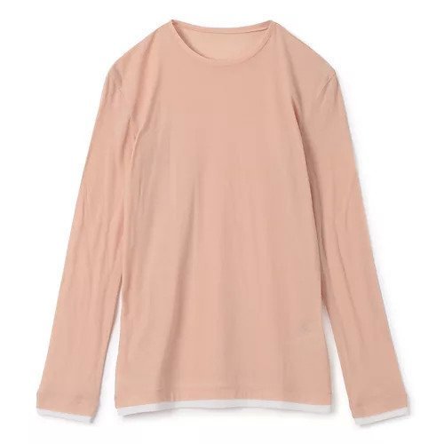 【スローン/SLOANE】のリブジャージー 長袖インナー インテリア・キッズ・メンズ・レディースファッション・服の通販 founy(ファニー) 　ファッション　Fashion　レディースファッション　Fashion for Women　トップス・カットソー　Cut & Sew Tops　おすすめ　Recommended / Our Picks　インナー　Innerwear　エレガント 上品　Elegant　カットソー　Cut and Sewn Top　シアー　Sheer, See-Through　シンプル　Simple, Minimal　プリント　Print, Printed Pattern　長袖　Long Sleeve, Full Sleeve　ペールオレンジ|ID: prp329100004257523 ipo3291000000032616999