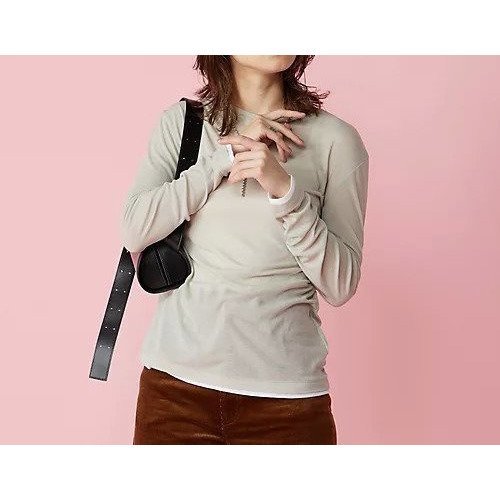 【スローン/SLOANE】のリブジャージー 長袖インナー インテリア・キッズ・メンズ・レディースファッション・服の通販 founy(ファニー) 　ファッション　Fashion　レディースファッション　Fashion for Women　トップス・カットソー　Cut & Sew Tops　おすすめ　Recommended / Our Picks　インナー　Innerwear　エレガント 上品　Elegant　カットソー　Cut and Sewn Top　シアー　Sheer, See-Through　シンプル　Simple, Minimal　プリント　Print, Printed Pattern　長袖　Long Sleeve, Full Sleeve　ミント|ID: prp329100004257523 ipo3291000000032617000