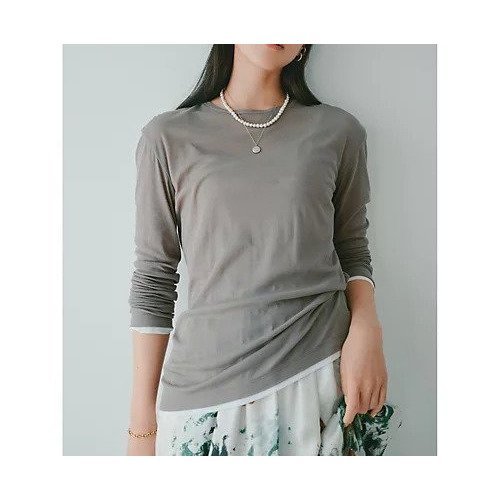 【スローン/SLOANE】のリブジャージー 長袖インナー 人気、トレンドファッション・服の通販 founy(ファニー) 　ファッション　Fashion　レディースファッション　Fashion for Women　トップス・カットソー　Cut & Sew Tops　おすすめ　Recommended / Our Picks　インナー　Innerwear　エレガント 上品　Elegant　カットソー　Cut and Sewn Top　シアー　Sheer, See-Through　シンプル　Simple, Minimal　プリント　Print, Printed Pattern　長袖　Long Sleeve, Full Sleeve　other-3|ID: prp329100004257523 ipo3291000000032617002