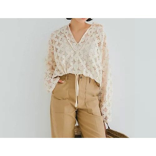【ウーア/Uhr】のLace Foodie Tops 人気、トレンドファッション・服の通販 founy(ファニー) 　ファッション　Fashion　レディースファッション　Ladies' Fashion Online　トップス・カットソー　Tops/Tshirt　ショート　Short　レース　Race　ヴィンテージ　Vintage　other-2|ID: prp329100004257524 ipo3291000000031280647
