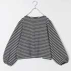 【トゥエルブクローゼット/12closet】の【洗える】ほんのりラメボーダートップス ブラック|ID:prp329100004257528