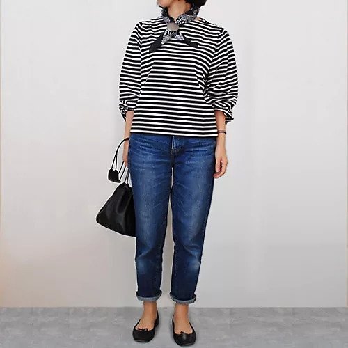 【トゥエルブクローゼット/12closet】の【洗える】ほんのりラメボーダートップス 人気、トレンドファッション・服の通販 founy(ファニー) 　ファッション　Fashion　レディースファッション　Fashion for Women　トップス・カットソー　Cut & Sew Tops　シルバー　Silver, Metallic Silver　トレンド　Trend, Trending Now　バランス　Balance, Style Balance　ボックス　Boxy, Box Shape　ボトム　Bottoms, Lower Wear　ボーダー　Border, Stripe　定番　Standard, Basic Item　洗える　Machine Washable　other-3|ID: prp329100004257528 ipo3291000000031575396