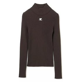 【クレージュ/COURREGES】のMOCKNECK RIB KNIT SWEATER 人気、トレンドファッション・服の通販 founy(ファニー) ファッション Fashion レディースファッション WOMEN トップス・カットソー Tops/Tshirt ニット Knit Tops パーカ Sweats スウェット Sweat 2023年 2023 2023-2024秋冬・A/W Aw/Autumn/Winter//Fw/Fall-Winter/2023-2024 ハイネック High Neck バランス Balance モチーフ Motif リブニット Rib Knit 洗える Washable |ID:prp329100004257629