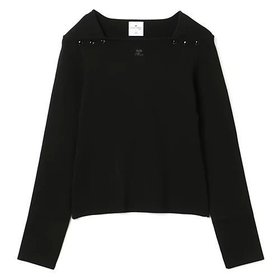 【クレージュ/COURREGES】のNECKLINE MILANO KNIT SWEATER 人気、トレンドファッション・服の通販 founy(ファニー) ファッション Fashion レディースファッション WOMEN トップス・カットソー Tops/Tshirt ニット Knit Tops パーカ Sweats スウェット Sweat 2023年 2023 2023-2024秋冬・A/W Aw/Autumn/Winter//Fw/Fall-Winter/2023-2024 クラシカル Classical スクエア Square ミラノ Milan 洗える Washable |ID:prp329100004257655