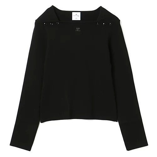 【クレージュ/COURREGES】のNECKLINE MILANO KNIT SWEATER 人気、トレンドファッション・服の通販 founy(ファニー) 　ファッション　Fashion　レディースファッション　WOMEN　トップス・カットソー　Tops/Tshirt　ニット　Knit Tops　パーカ　Sweats　スウェット　Sweat　2023年　2023　2023-2024秋冬・A/W　Aw/Autumn/Winter//Fw/Fall-Winter/2023-2024　クラシカル　Classical　スクエア　Square　ミラノ　Milan　洗える　Washable　 other-1|ID: prp329100004257655 ipo3291000000029569783