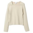 【クレージュ/COURREGES】のNECKLINE MILANO KNIT SWEATER 人気、トレンドファッション・服の通販 founy(ファニー) ファッション Fashion レディースファッション WOMEN トップス・カットソー Tops/Tshirt ニット Knit Tops パーカ Sweats スウェット Sweat 2023年 2023 2023-2024秋冬・A/W Aw/Autumn/Winter//Fw/Fall-Winter/2023-2024 クラシカル Classical スクエア Square ミラノ Milan 洗える Washable thumbnail OATS|ID: prp329100004257655 ipo3291000000029569785