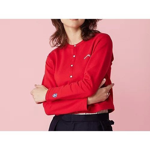 【オーシバル/ORCIVAL】のCREW NECK CARDIGAN インテリア・キッズ・メンズ・レディースファッション・服の通販 founy(ファニー) 　ファッション　Fashion　レディースファッション　Fashion for Women　トップス・カットソー　Cut & Sew Tops　カーディガン・羽織り　Layered Style Cardigans　RED|ID: prp329100004257659 ipo3291000000034617539