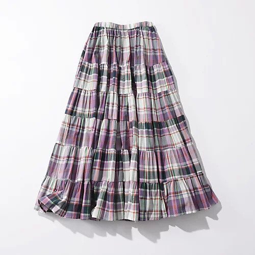 【クチュールドアダム/COUTURE D'ADAM】のCheck Tiered Skirt 人気、トレンドファッション・服の通販 founy(ファニー) 　ファッション　Fashion　レディースファッション　Ladies' Fashion Online　スカート　Skirt　ティアードスカート　Tiered Skirts　アイビー　Ivy　アメリカン　American　インド　India　ギャザー　Gather　ティアードスカート　Tiered Skirt　other-3|ID: prp329100004257716 ipo3291000000032086885