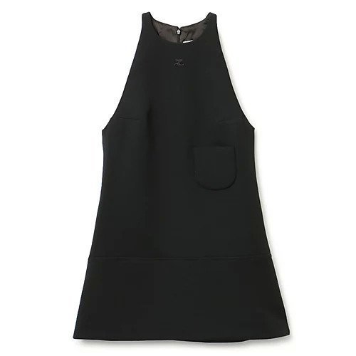 【クレージュ/COURREGES】のSLEEVELESS TWILL MINI DRESS 人気、トレンドファッション・服の通販 founy(ファニー) 　ファッション　Fashion　レディースファッション　WOMEN　トップス・カットソー　Tops/Tshirt　ワンピース　Dress　ドレス　Party Dresses　2023年　2023　2023-2024秋冬・A/W　Aw/Autumn/Winter//Fw/Fall-Winter/2023-2024　おすすめ　Recommend　ドレス　Dress　ポケット　Pocket　ラウンド　Round　今季　This Season　台形　Trapezoid　 other-1|ID: prp329100004257900 ipo3291000000029570429