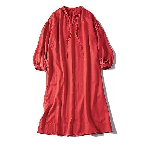 【トゥエルブクローゼット/12closet】の【洗える】リヨセルリネンバンドカラーワンピース インテリア・キッズ・メンズ・レディースファッション・服の通販 founy(ファニー) ファッション Fashion レディースファッション Fashion for Women ワンピース Dresses ドレープ Drape, Draping Fabric リボン Ribbon, Bow 春 Spring 洗える Machine Washable レッド|ID: prp329100004257909 ipo3291000000034757913