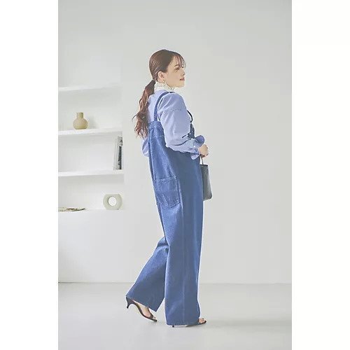 【ルミノア/Le minor】の【洗える】SALOPETTE 人気、トレンドファッション・服の通販 founy(ファニー) 　ファッション　Fashion　レディースファッション　Fashion for Women　ワンピース　Dresses　サロペット&オールインワン　Dungarees & Jumpsuit Styles　インディゴ　Indigo Denim　サロペット　Overalls, Salopette　シンプル　Simple, Minimal　デニム　Denim, Jeans Material　ポケット　Pocket, Pocket Detail　ラップ　Wrap, Wrap Design　洗える　Machine Washable　other-3|ID: prp329100004257926 ipo3291000000032618194