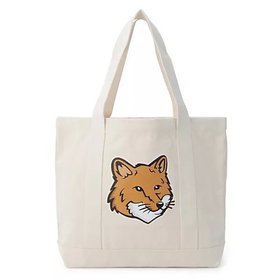 【メゾン キツネ/MAISON KITSUNE】 FOX HEAD TOTE BAG人気、トレンドファッション・服の通販 founy(ファニー) ファッション Fashion レディースファッション WOMEN バッグ Bag キャンバス Canvas フォックス Fox ポケット Pocket |ID:prp329100004258006