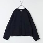 【トゥエルブクローゼット/12closet】の【12classe】【洗える】ダンボールノーカラージャケット 人気、トレンドファッション・服の通販 founy(ファニー) ファッション Fashion レディースファッション WOMEN アウター Coat Outerwear ジャケット Jackets ノーカラージャケット No Collar Leather Jackets オケージョン Occasion カットソー Cut And Sew ジャケット Jacket デニム Denim 洗える Washable thumbnail ブラック|ID: prp329100004258312 ipo3291000000029572107