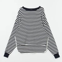 【シンゾーン/Shinzone】のFRENCH STRIPED LONGSLEEVE TEE 人気、トレンドファッション・服の通販 founy(ファニー) ファッション Fashion レディースファッション Fashion for Women トップス・カットソー Cut & Sew Tops スリット Slit, Slit Detail ビッグ Big, Oversized ボーダー Border, Stripe ルーズ Loose, Oversized 洗える Machine Washable |ID:prp329100004259178
