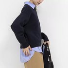 【ノーリーズ/NOLLEY'S】のスエット風ニットプルオーバー ネイビー|ID: prp329100004259189 ipo3291000000031901239