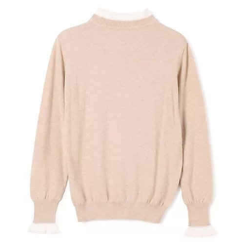 【ペールジュート/Pale Jute】のWhite frill knit P/O 人気、トレンドファッション・服の通販 founy(ファニー) ファッション Fashion レディースファッション Fashion for Women トップス・カットソー Cut & Sew Tops ニット Knit Tops & Sweaters フリル Frill, Ruffle ボトム Bottoms, Lower Wear 洗える Machine Washable other-2|ID: prp329100004259192 ipo3291000000031301027