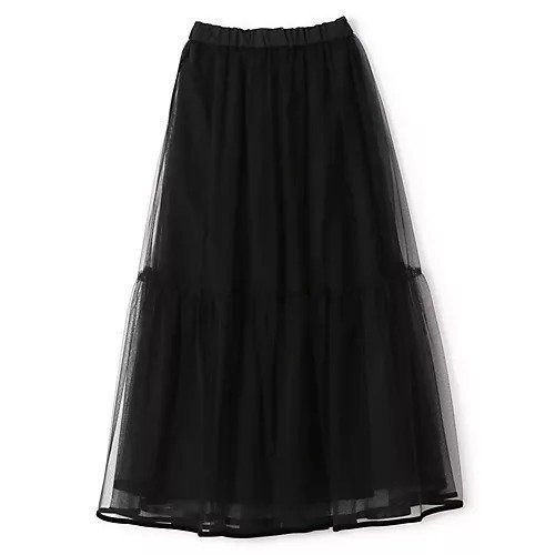 【ペールジュート/Pale Jute】のtullu skirt インテリア・キッズ・メンズ・レディースファッション・服の通販 founy(ファニー) 　ファッション　Fashion　レディースファッション　Fashion for Women　スカート　Skirts　ギャザー　Gathered, Ruffled　サテン　Satin, Glossy Fabric　デニム　Denim, Jeans Material　バランス　Balance, Style Balance　ベルベット　Velvet, Velvety　リボン　Ribbon, Bow　レース　Lace, Lace Fabric　切替　Switching, Contrast Panel　洗える　Machine Washable　無地　Plain, Solid Color　BLACK|ID: prp329100004259209 ipo3291000000034767079