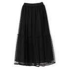 【ペールジュート/Pale Jute】のDot tullu skirt BLACK&#215;BLACK|ID:prp329100004259210