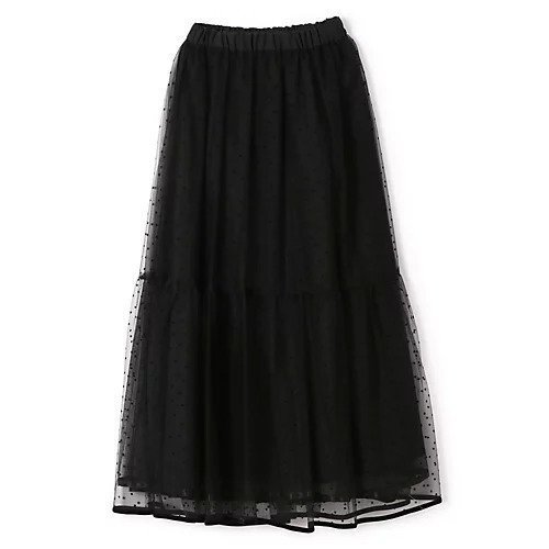 【ペールジュート/Pale Jute】のDot tullu skirt インテリア・キッズ・メンズ・レディースファッション・服の通販 founy(ファニー) ファッション Fashion レディースファッション Fashion for Women スカート Skirts ギャザー Gathered, Ruffled サテン Satin, Glossy Fabric デニム Denim, Jeans Material バランス Balance, Style Balance ベルベット Velvet, Velvety リボン Ribbon, Bow レース Lace, Lace Fabric 切替 Switching, Contrast Panel 洗える Machine Washable 無地 Plain, Solid Color BLACK×BLACK|ID: prp329100004259210 ipo3291000000034767085