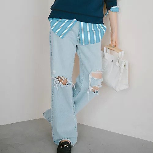 【シンゾーン/Shinzone】のNEW YORKER DENIM (DAMAGED) 人気、トレンドファッション・服の通販 founy(ファニー) 　ファッション　Fashion　レディースファッション　WOMEN　おすすめ　Recommend　ウォッシュ　Wash　ストライプ　Stripe　ストレート　Straight　ダメージ　Damage　デニム　Denim　ニューヨーク　New York　フィット　Fit　リアル　Real　夏　Summer　春　Spring　S/S・春夏　Ss・Spring/Summer　other-2|ID: prp329100004259223 ipo3291000000031270893