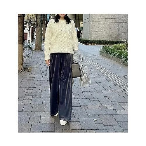 【イーバイエクラ/E by eclat】のベロアドレープパンツ 人気、トレンドファッション・服の通販 founy(ファニー) 　ファッション　Fashion　レディースファッション　Fashion for Women　パンツ　Pants & Trousers　なめらか　Smooth, Silky Texture　ドレープ　Drape, Draping Fabric　ベロア　Velour, Soft Velvet　旅行　Travel　洗える　Machine Washable　other-3|ID: prp329100004259225 ipo3291000000032208774