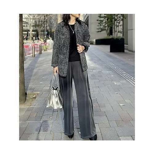 【イーバイエクラ/E by eclat】のベロアドレープパンツ 人気、トレンドファッション・服の通販 founy(ファニー) 　ファッション　Fashion　レディースファッション　Fashion for Women　パンツ　Pants & Trousers　なめらか　Smooth, Silky Texture　ドレープ　Drape, Draping Fabric　ベロア　Velour, Soft Velvet　旅行　Travel　洗える　Machine Washable　other-2|ID: prp329100004259225 ipo3291000000034956395