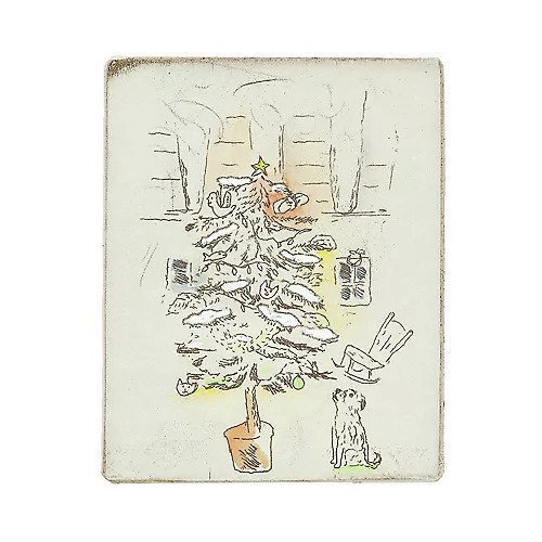 【山本容子作/Yamamoto Yoko / GOODS】の『waiting』銅版画 手彩色(銀箔の額) 人気、トレンドファッション・服の通販 founy(ファニー) 　雑誌掲載アイテム　Magazine Items　ファッション雑誌　Fashion Magazines　エクラ　eclat　1月号　January Issue　雑誌　Magazine　クリスマス X'mas　Christmas Xmas　other-2|ID: prp329100004259443 ipo3291000000031272359