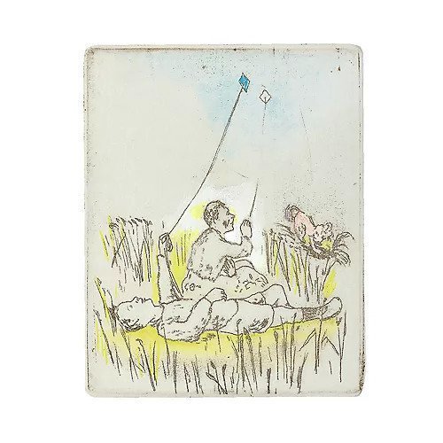 【山本容子作/Yamamoto Yoko / GOODS】の『Kite』銅版画 手彩色(銀箔の額) 人気、トレンドファッション・服の通販 founy(ファニー) 　雑誌掲載アイテム　Magazine Items　ファッション雑誌　Fashion Magazines　エクラ　eclat　1月号　January Issue　雑誌　Magazine　クリスマス X'mas　Christmas Xmas　other-2|ID: prp329100004259458 ipo3291000000031272376