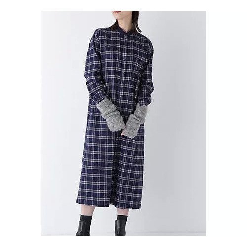 【ヒューマンウーマン/HUMAN WOMAN】のコットン起毛チェックリブカラーシャツワンピース 人気、トレンドファッション・服の通販 founy(ファニー) 　ファッション　Fashion　レディースファッション　Fashion for Women　ワンピース　Dresses　シャツワンピース / 1枚で着映えコーデ　Shirt Dresses　おすすめ　Recommended / Our Picks　インナー　Innerwear　スタンダード　Standard, Basic　ドット　Polka Dot, Dot Pattern　定番　Standard, Basic Item　A/W・秋冬　Autumn/Winter　 other-1|ID: prp329100004260188 ipo3291000000034543808