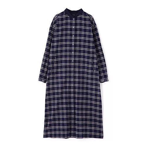 【ヒューマンウーマン/HUMAN WOMAN】のコットン起毛チェックリブカラーシャツワンピース 人気、トレンドファッション・服の通販 founy(ファニー) 　ファッション　Fashion　レディースファッション　Fashion for Women　ワンピース　Dresses　シャツワンピース / 1枚で着映えコーデ　Shirt Dresses　おすすめ　Recommended / Our Picks　インナー　Innerwear　スタンダード　Standard, Basic　ドット　Polka Dot, Dot Pattern　定番　Standard, Basic Item　A/W・秋冬　Autumn/Winter　other-3|ID: prp329100004260188 ipo3291000000034543816