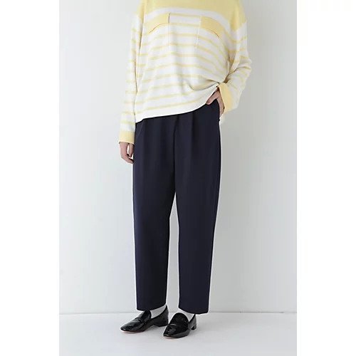 【ヒューマンウーマン/HUMAN WOMAN】のストレッチポンチタックテーパードパンツ インテリア・キッズ・メンズ・レディースファッション・服の通販 founy(ファニー) 　ファッション　Fashion　レディースファッション　Fashion for Women　パンツ　Pants & Trousers　おすすめ　Recommended / Our Picks　オケージョン　Occasion Wear　ジャケット　Jacket, Outerwear　スタンダード　Standard, Basic　ストレッチ　Stretch, Stretchy Fabric　ラップ　Wrap, Wrap Design　エレガント 上品　Elegant　ビジネス 仕事 通勤　Business / Work / Commuting　ネイビー|ID: prp329100004261765 ipo3291000000034451831