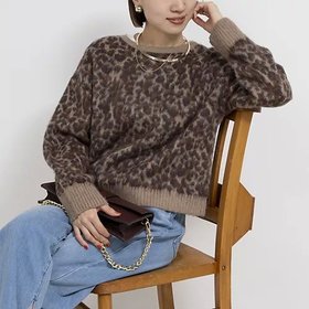 【リエミラー/Rie Miller】のレオパードジャガード2WAYクルーネックカーディガン 人気、トレンドファッション・服の通販 founy(ファニー) ファッション Fashion レディースファッション WOMEN トップス・カットソー Tops/Tshirt カーディガン Cardigans 2025年 2025 2025春夏・S/S Ss,Spring/Summer,2025 カーディガン Cardigan コンパクト Compact ショート Short シンプル Simple ボトム Bottom |ID:prp329100004262457