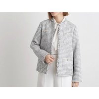 【グローブ/grove】のフリンジツイードジャケット 人気、トレンドファッション・服の通販 founy(ファニー) ファッション Fashion レディースファッション WOMEN アウター Coat Outerwear ジャケット Jackets クラシカル Classical シェイプ Shape ジャケット Jacket スマート Smart スリット Slit ツイード Tweed デニム Denim バランス Balance フリンジ Fringe ポケット Pocket ミックス Mix メタル Metal 無地 Plain Color おすすめ Recommend エレガント 上品 Elegant |ID:prp329100004262477