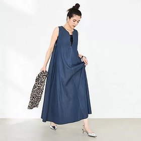 【リエミラー/Rie Miller】 【RM denim】ロング丈テンセルデニムワンピース人気、トレンドファッション・服の通販 founy(ファニー) ファッション Fashion レディースファッション WOMEN ワンピース Dress 2025年 2025 2025春夏・S/S Ss,Spring/Summer,2025 おすすめ Recommend デニム Denim マキシ Maxi リゾート Resort ロング Long 夏 Summer 旅行 Travel 春 Spring |ID:prp329100004263850