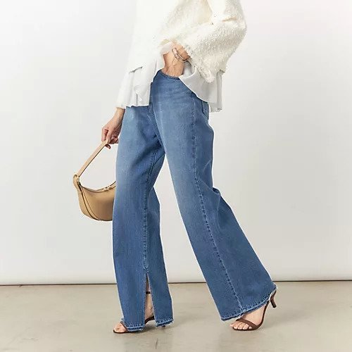 【リエミラー/Rie Miller】の【RM denim】スリットフレアハイウエストデニム インテリア・キッズ・メンズ・レディースファッション・服の通販 founy(ファニー) 　ファッション　Fashion　レディースファッション　Ladies' Fashion Online　2025年　2025　2025春夏・S/S　Ss,Spring/Summer,2025　ストレッチ　Stretch　スリット　Slit　デニム　Denim　フレア　Flare　ポケット　Pocket　インディゴブルー|ID: prp329100004263861 ipo3291000000031713681