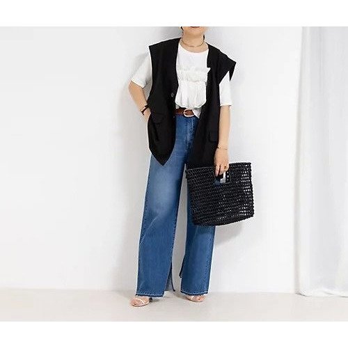 【リエミラー/Rie Miller】の【RM denim】スリットフレアハイウエストデニム 人気、トレンドファッション・服の通販 founy(ファニー) 　ファッション　Fashion　レディースファッション　Ladies' Fashion Online　2025年　2025　2025春夏・S/S　Ss,Spring/Summer,2025　ストレッチ　Stretch　スリット　Slit　デニム　Denim　フレア　Flare　ポケット　Pocket　other-3|ID: prp329100004263861 ipo3291000000031713683