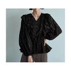 【スタイルデリ/STYLE DELI】の【LUXE】柄状フリンジシアーブラウス 人気、トレンドファッション・服の通販 founy(ファニー) ファッション Fashion レディースファッション WOMEN トップス・カットソー Tops/Tshirt シャツ/ブラウス Shirts/Blouses インナー Inner キャミソール Camisole ギャザー Gather シアー Sheer タンク Tank タートル Turtle ドット Dot 定番 Standard 人気 Popularity 長袖 Long Sleeve フェイク Fake フリンジ Fringe フロント Front プリーツ Pleats ベスト Vest ペンシル Pencil ポケット Pocket 防寒 Cold Protection 夏 Summer thumbnail ブラック|ID: prp329100004267487 ipo3291000000029664576