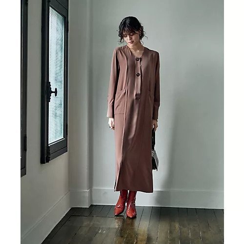 【スタイルデリ/STYLE DELI】のフロント2ボタンジョーゼットワンピース インテリア・キッズ・メンズ・レディースファッション・服の通販 founy(ファニー) https://founy.com/ ファッション Fashion レディースファッション WOMEN ワンピース Dress インナー Inner 春 Spring 秋 Autumn/Fall カーディガン Cardigan シューズ Shoes ジャケット Jacket ジョーゼット Georgette ストレッチ Stretch スニーカー Sneakers スリット Slit ソックス Socks タイツ Tights タートルネック Turtleneck デコルテ Decolletage ドット Dot 台形 Trapezoid 定番 Standard ネックレス Necklace フラット Flat フロント Front ボックス Box ポケット Pocket マーブル Marble ロング Long 冬 Winter エレガント 上品 Elegant |ID: prp329100004267568 ipo3291000000029665326