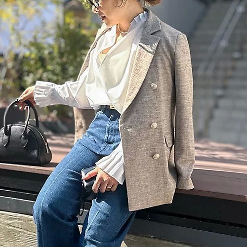 【ノーリーズ/NOLLEY'S】のブッチャーダブルジャケット 人気、トレンドファッション・服の通販 founy(ファニー) 　ファッション　Fashion　レディースファッション　WOMEN　アウター　Coat Outerwear　ジャケット　Jackets　2025年　2025　2025春夏・S/S　Ss,Spring/Summer,2025　ストレッチ　Stretch　定番　Standard　春　Spring　 other-1|ID: prp329100004267657 ipo3291000000031713763