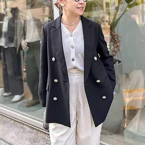 【ノーリーズ/NOLLEY'S】のブッチャーダブルジャケット インテリア・キッズ・メンズ・レディースファッション・服の通販 founy(ファニー) 　ファッション　Fashion　レディースファッション　WOMEN　アウター　Coat Outerwear　ジャケット　Jackets　2025年　2025　2025春夏・S/S　Ss,Spring/Summer,2025　ストレッチ　Stretch　定番　Standard　春　Spring　ネイビー|ID: prp329100004267657 ipo3291000000031713765