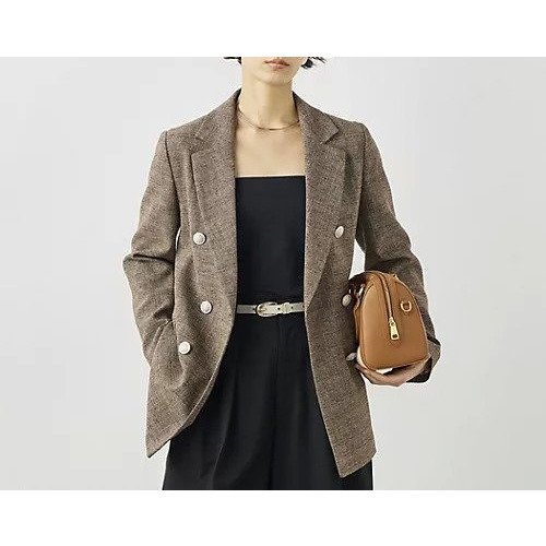 【ノーリーズ/NOLLEY'S】のブッチャーダブルジャケット インテリア・キッズ・メンズ・レディースファッション・服の通販 founy(ファニー) ファッション Fashion レディースファッション Fashion for Women アウター Coat / Outerwear Collection レディースジャケット・軽アウター Jackets 2026年 2026 ジャケット Jacket, Outerwear ストレッチ Stretch, Stretchy Fabric ダブル Double, Double-Breasted 春 Spring ブラウン|ID: prp329100004267657 ipo3291000000034767371