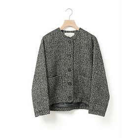 【ミディウミ/MidiUmi】 ノーカラーショートジャケット人気、トレンドファッション・服の通販 founy(ファニー) ファッション Fashion レディースファッション WOMEN アウター Coat Outerwear ジャケット Jackets コンパクト Compact ツイード Tweed 今季 This Season 軽量 Lightweight |ID:prp329100004267658