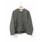 【ミディウミ/MidiUmi】のノーカラーショートジャケット 人気、トレンドファッション・服の通販 founy(ファニー) ファッション Fashion レディースファッション WOMEN アウター Coat Outerwear ジャケット Jackets コンパクト Compact ツイード Tweed 今季 This Season 軽量 Lightweight thumbnail ブラック|ID: prp329100004267658 ipo3291000000029665700