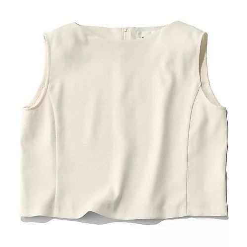 【エムセブンデイズ/M7days】のツイード風ノースリーブトップス インテリア・キッズ・メンズ・レディースファッション・服の通販 founy(ファニー) 　ファッション　Fashion　レディースファッション　Fashion for Women　トップス・カットソー　Cut & Sew Tops　キャミソール&ノースリーブ　Camisoles & Sleeveless Tops　クール　Cool, Chic　コンパクト　Compact, Small Size　シンプル　Simple, Minimal　ジャケット　Jacket, Outerwear　セットアップ　Set-Up, Coordinated Outfit　ツイード　Twill, Twill Weave　バランス　Balance, Style Balance　メタル　Metal, Metal Parts　人気　Popular, Best Seller　洗える　Machine Washable　アイボリー|ID: prp329100004271331 ipo3291000000032686072