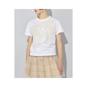 【チカ キサダ/CHIKA KISADA】のTシャツ 人気、トレンドファッション・服の通販 founy(ファニー) ファッション Fashion レディースファッション Fashion for Women トップス・カットソー Cut & Sew Tops シャツ・ブラウス・オフィスカジュアル Elegant Blouses & Button-Ups ロングTシャツ・Tシャツ Longline T-Shirts & Tees 2025年 2025 2025春夏・S/S Spring/Summer 2025 SS25 チュール Tulip, Tulip Motif モチーフ Motif, Design Theme |ID:prp329100004271332