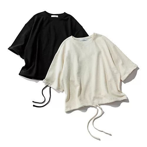 【スアデオ/suadeo】の裾ドロストワイドTシャツ 人気、トレンドファッション・服の通販 founy(ファニー) 　ファッション　Fashion　レディースファッション　Fashion for Women　トップス・カットソー　Cut & Sew Tops　シャツ・ブラウス・オフィスカジュアル　Elegant Blouses & Button-Ups　ロングTシャツ・Tシャツ　Longline T-Shirts & Tees　バランス　Balance, Style Balance　ワイド　Wide, Wide Fit　洗える　Machine Washable　other-2|ID: prp329100004271335 ipo3291000000033936256
