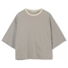 【スアデオ/suadeo】のボーダードロップショルダーワイドTシャツ ベージュ&#215;カーキ|ID: prp329100004271336 ipo3291000000029679608