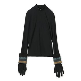 【トーガ プルラ/TOGA PULLA】のTricot jersey L/S 人気、トレンドファッション・服の通販 founy(ファニー) ファッション Fashion レディースファッション WOMEN カフス Cuffs チェック Check ハイネック High Neck ボーダー Border |ID:prp329100004271443