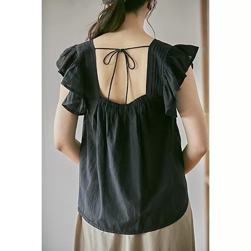 【ノーメント/normment】の【洗える】COTTON SLEEVE TUCK FRILL BLOUSE 人気、トレンドファッション・服の通販 founy(ファニー) 　ファッション　Fashion　レディースファッション　WOMEN　トップス・カットソー　Tops/Tshirt　スクエア　Square　デコルテ　Decolletage　バランス　Balance　フェミニン　Feminine　フリル　Frills　洗える　Washable　other-3|ID: prp329100004271460 ipo3291000000031299182